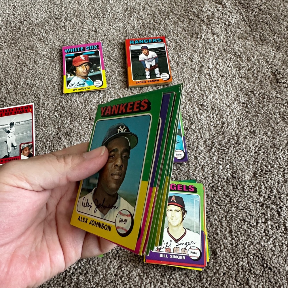 1975 Topps Baseball Card Lot Willie Stargell Catfish Hunter Brian Downing 105 ct - Picture 7 of 11